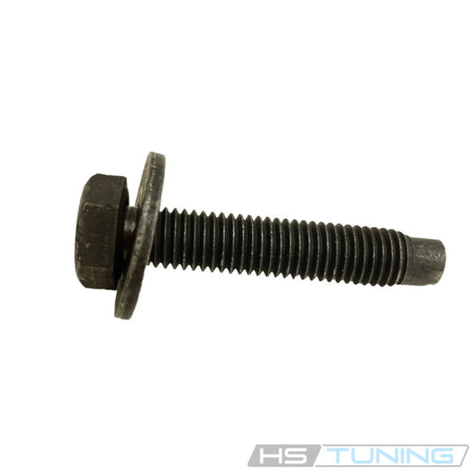 N-910-253-01 Genuine VW/Audi M10 x 52 engine mounting hex head bolt with captive washer, part identification, original product photo 1