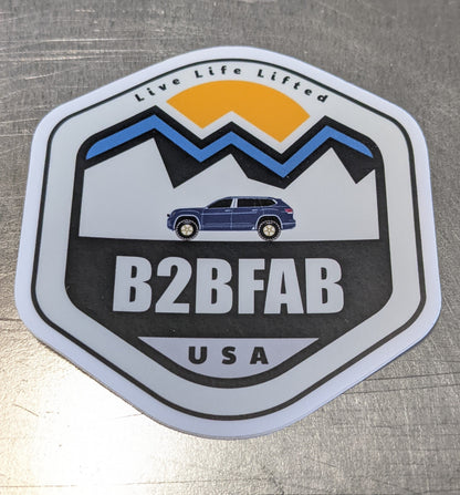 B2BFAB Live Life Lifted Die-Cut Sticker