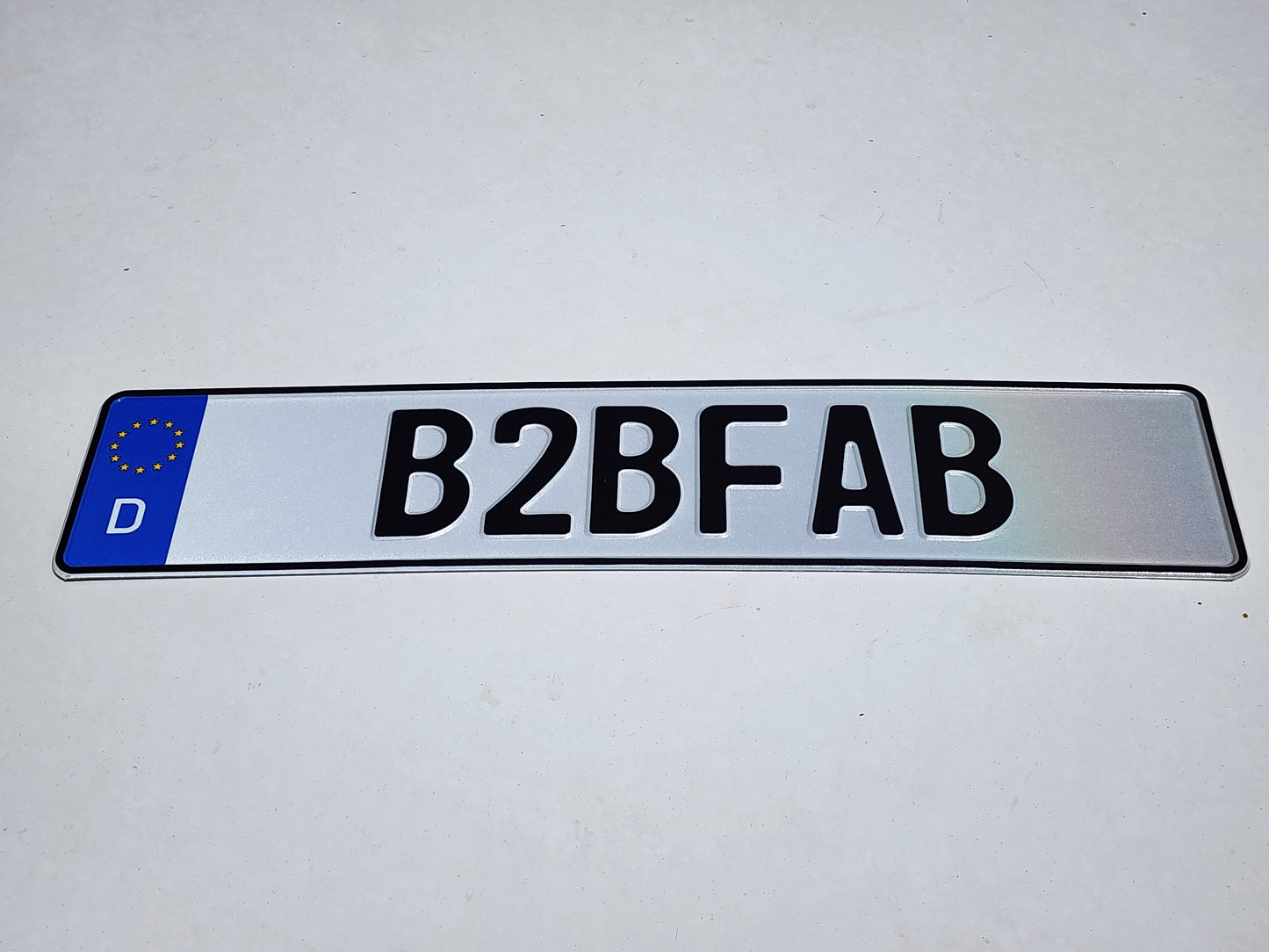 B2BFAB European License Plate