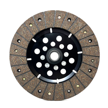 HS Tuning RSR Hybrid clutch disc with segmented sintered kevlar friction material and black unsprung hub