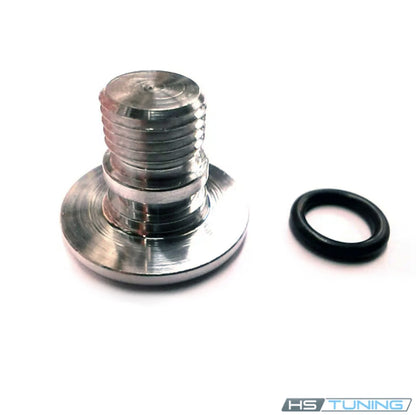 Genuine VW/Audi WHT-000-897-A threaded oil filter housing drain plug and separate sealing ring; repeated source photo 5