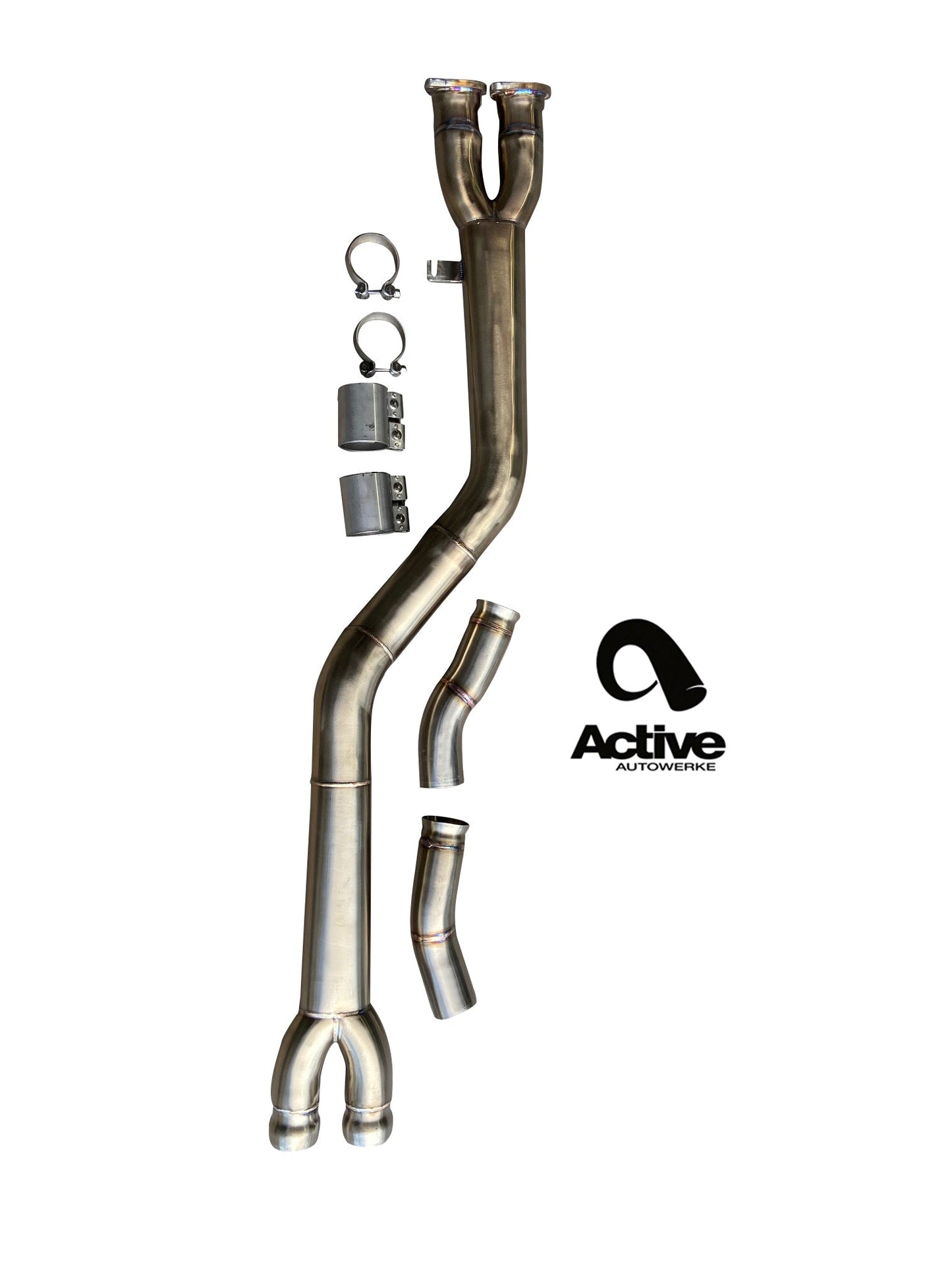 Active Autowerke X3M / X4M Signature single mid-pipe with $90 fixed price shipping in lower 48 states